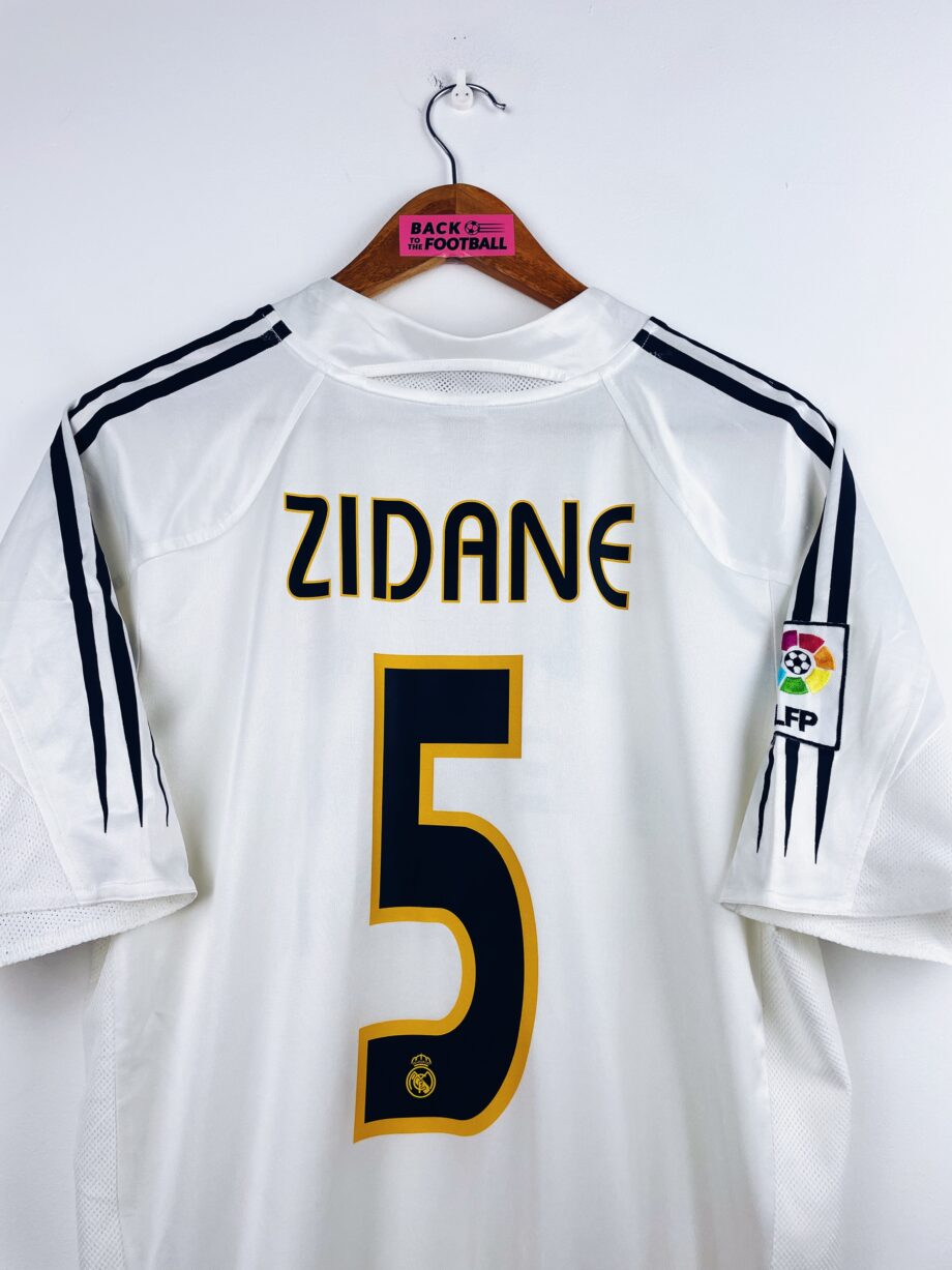 maillot vintage domicile Real Madrid 2004/2005 floqué Zidane #5