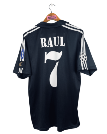 maillot vintage extérieur Real Madrid 2002/2003 centenaire floqué Raul #7