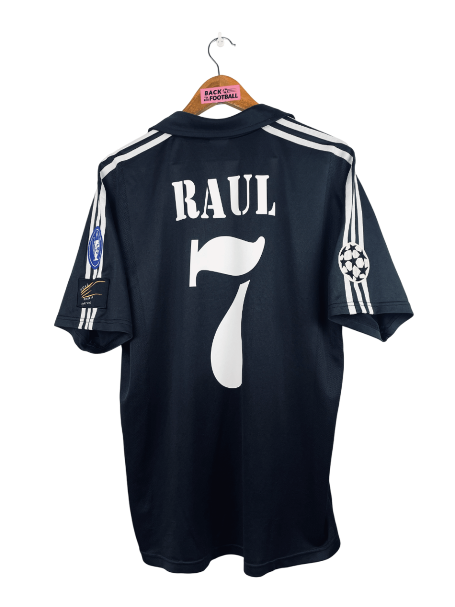 maillot vintage extérieur Real Madrid 2002/2003 centenaire floqué Raul #7