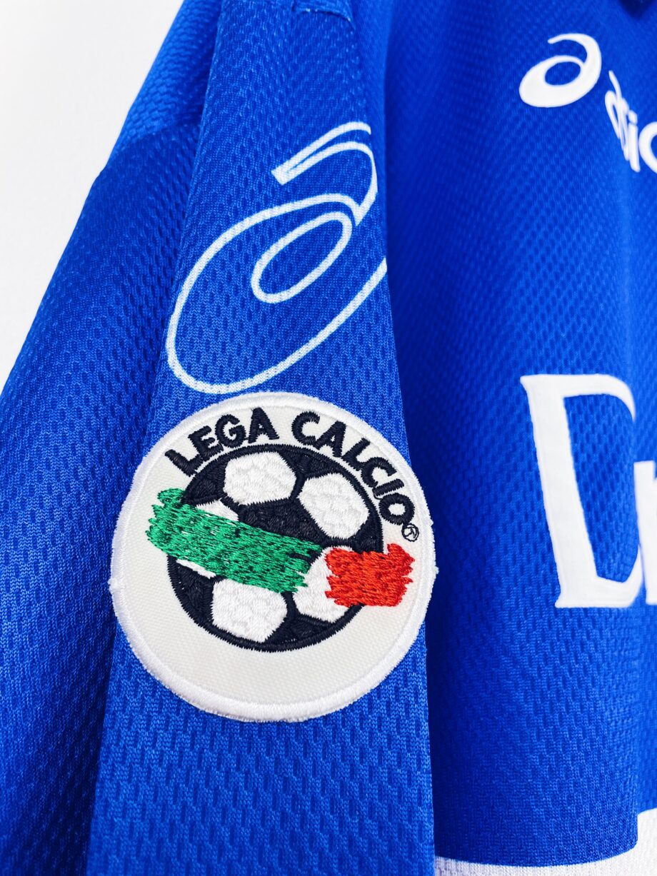 maillot vintage domicile Sampdoria 1999/2000 manches longues préparé (match issue) pour le numéro 2