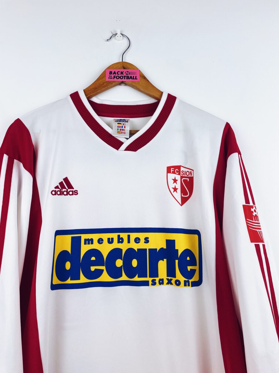 maillot vintage domicile FC Sion 2002/2003 manches longues préparé (match issue) pour le numéro 14