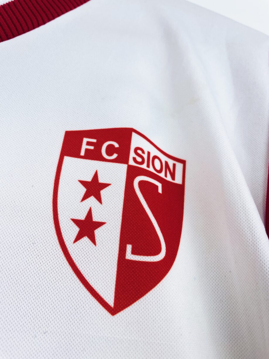 maillot vintage domicile FC Sion 2002/2003 manches longues préparé (match issue) pour le numéro 14