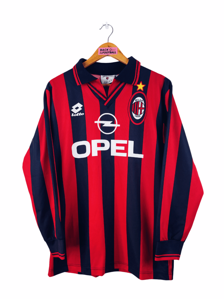 maillot vintage domicile AC Milan 1995/1996 manches longues
