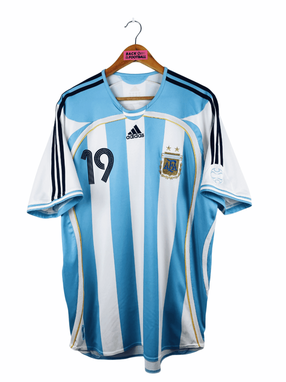 maillot vintage domicile Argentine 2006 floqué Messi #19