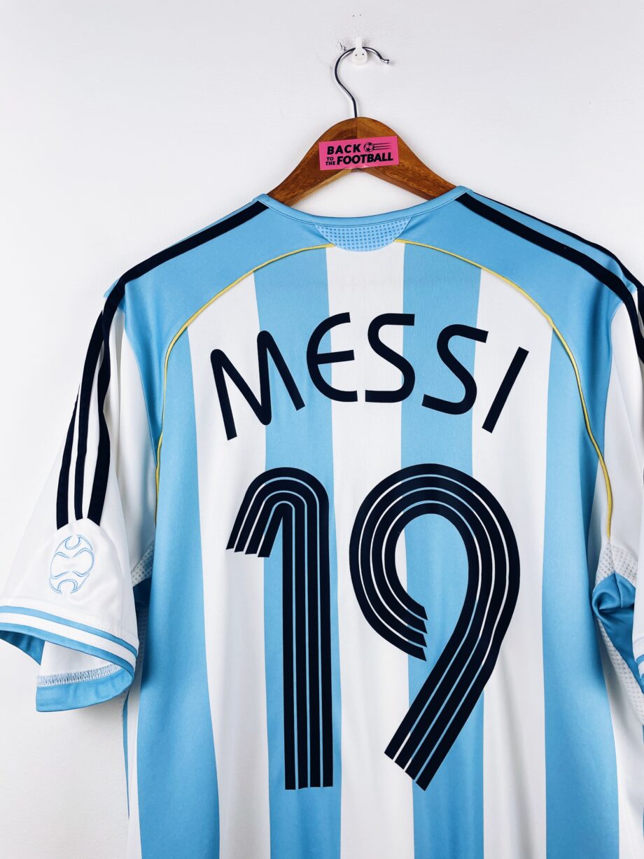 maillot vintage domicile Argentine 2006 floqué Messi #19
