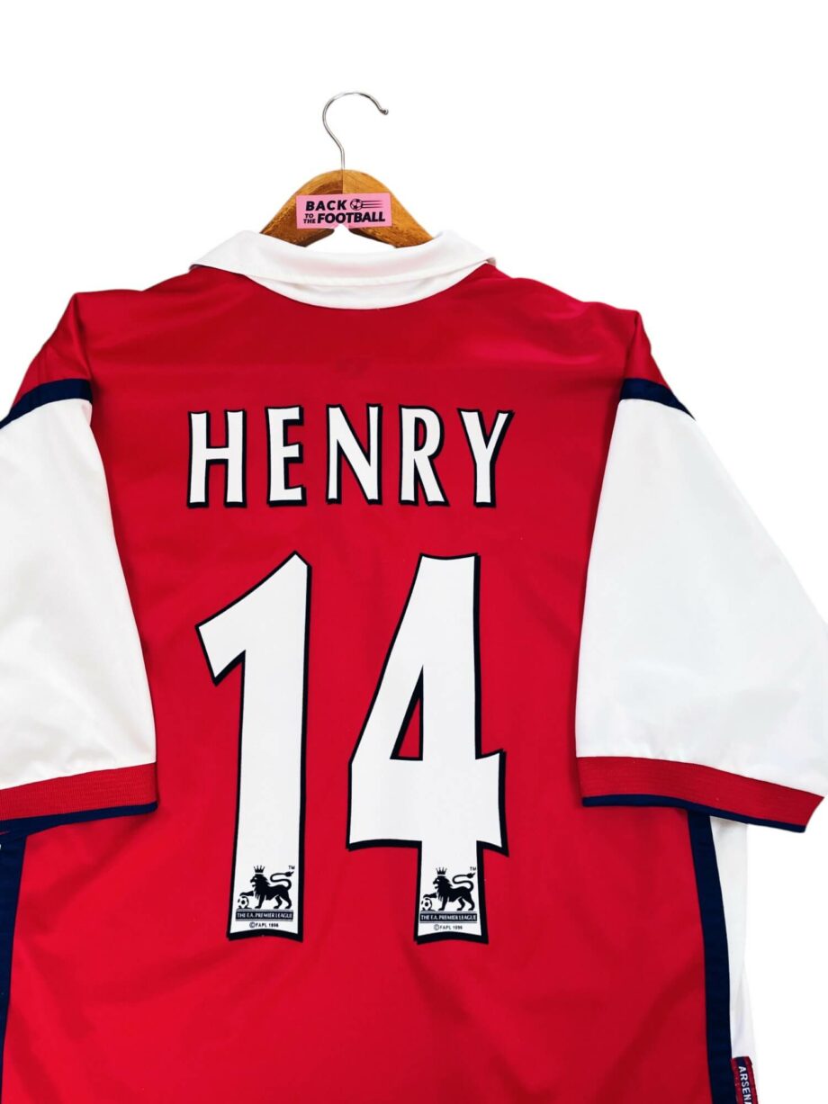 maillot vintage domicile Arsenal 1999/2000 floqué Henry #14