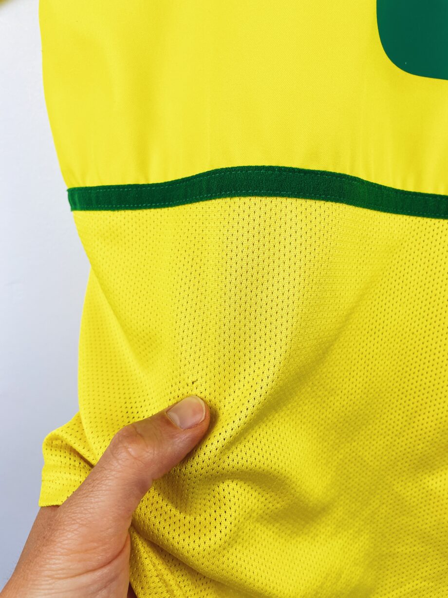 maillot vintage domicile Brésil 2002 floqué Ronaldo #9