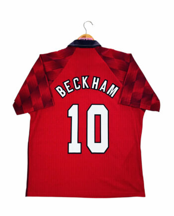 maillot vintage domicile Manchester United 1996/1998 floqué Beckham #10