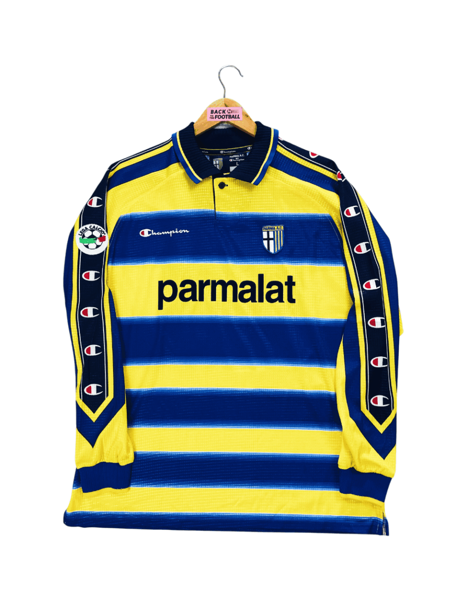 maillot vintage domicile Parme 1999/2000 manches longues préparé (match issue) pour le numéro 20
