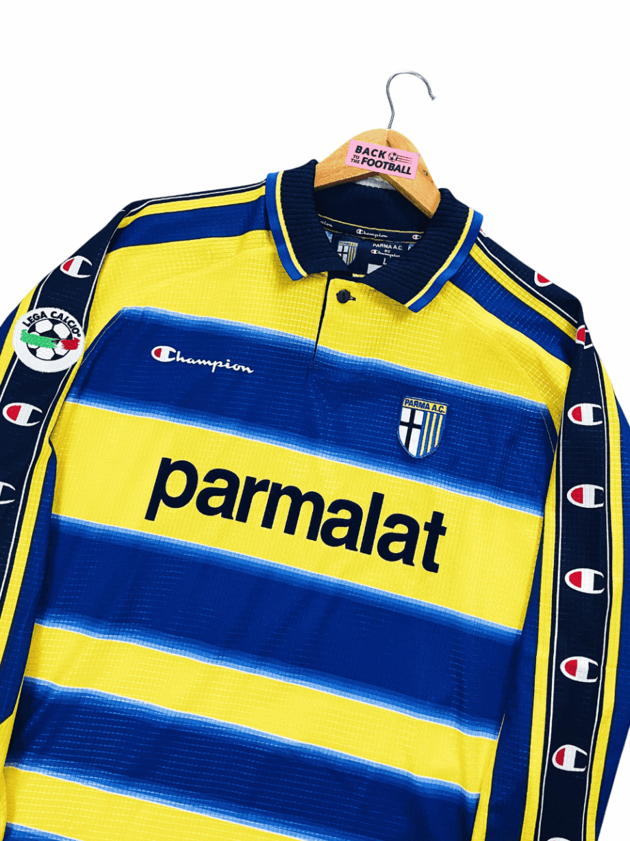 maillot vintage domicile Parme 1999/2000 manches longues préparé (match issue) pour le numéro 20