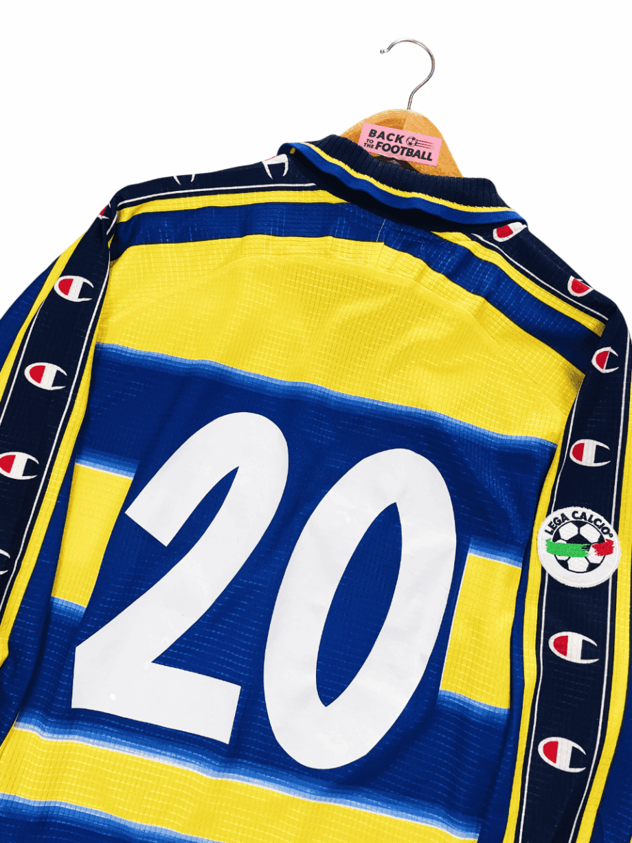 maillot vintage domicile Parme 1999/2000 manches longues préparé (match issue) pour le numéro 20