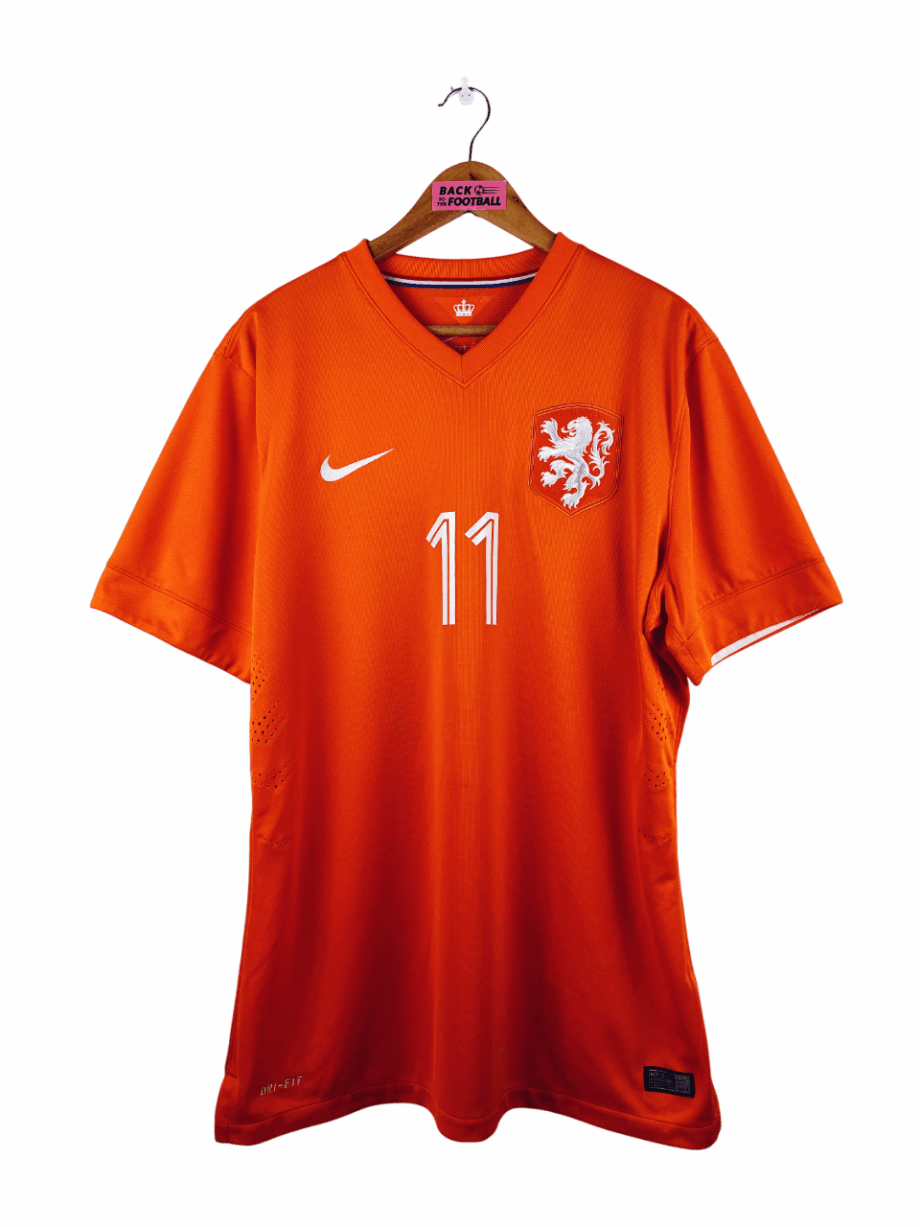 maillot vinatge domicile Pays-Bas 2014 floqué Robben #11