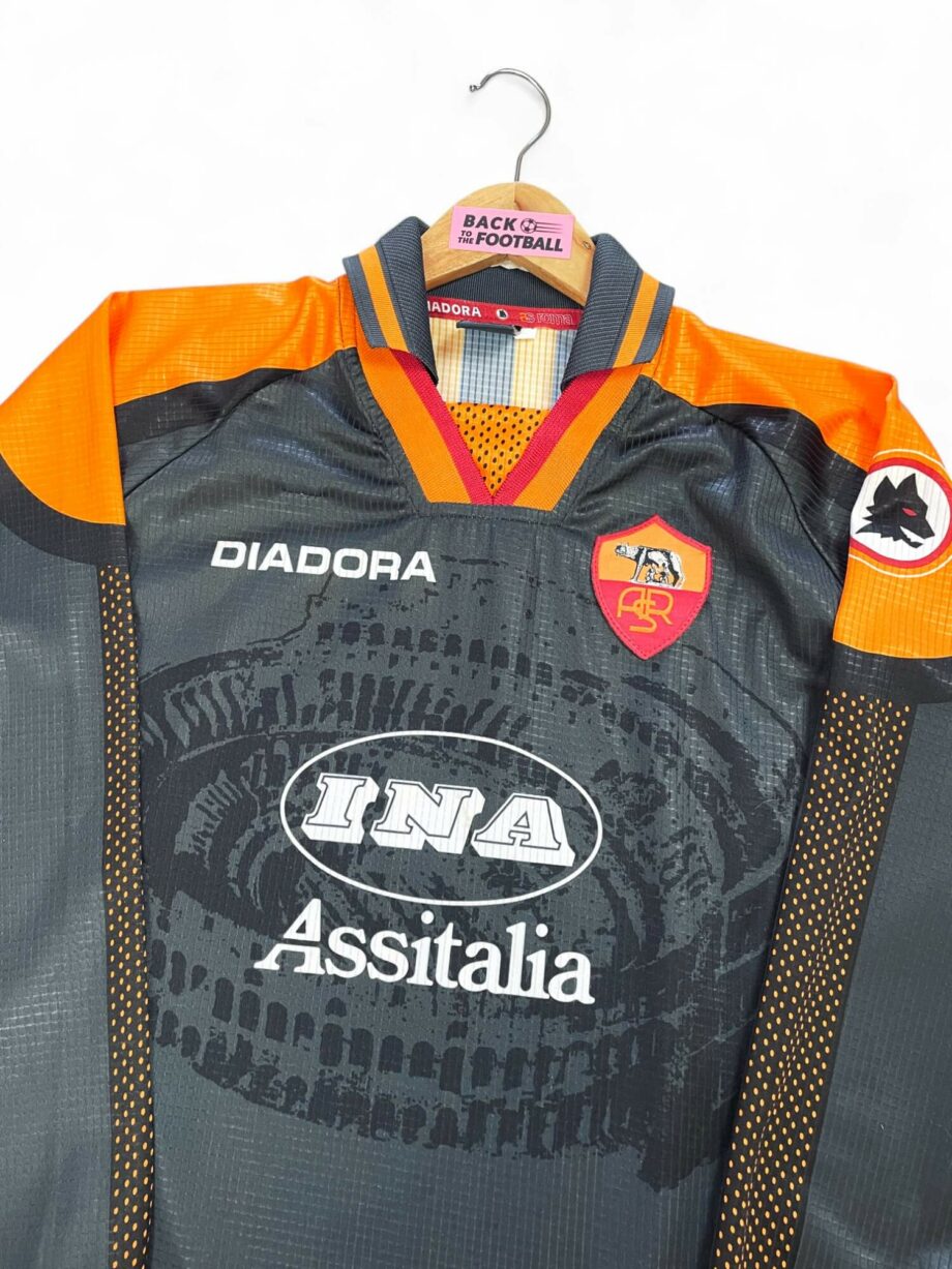maillot vintage third AS Roma 1997/1998 manches longues floqué Totti #10