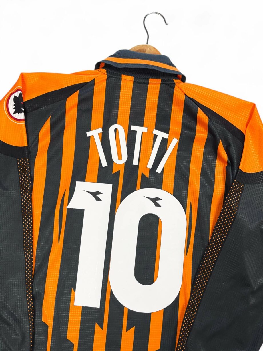 maillot vintage third AS Roma 1997/1998 manches longues floqué Totti #10