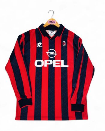 maillot vintage domicile AC Milan 1995/1996 manches longues issu du stock pro (player issue)