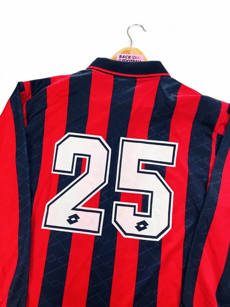 maillot vintage domicile AC Milan 1995/1996 manches longues issu du stock pro (player issue)