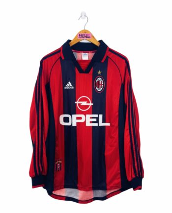 maillot vintage domicile AC Milan 1998/1999 manches longues