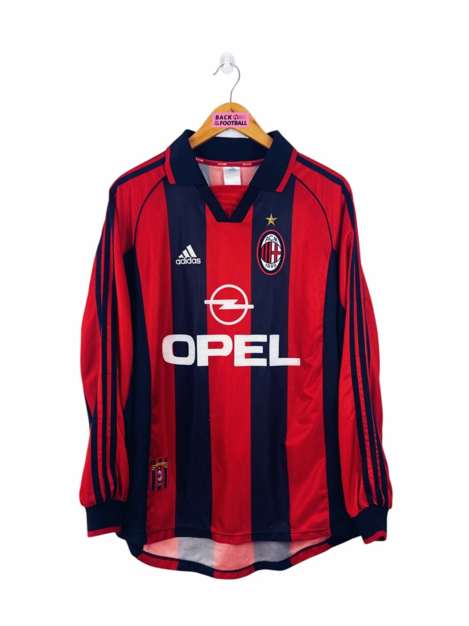 maillot vintage domicile AC Milan 1998/1999 manches longues