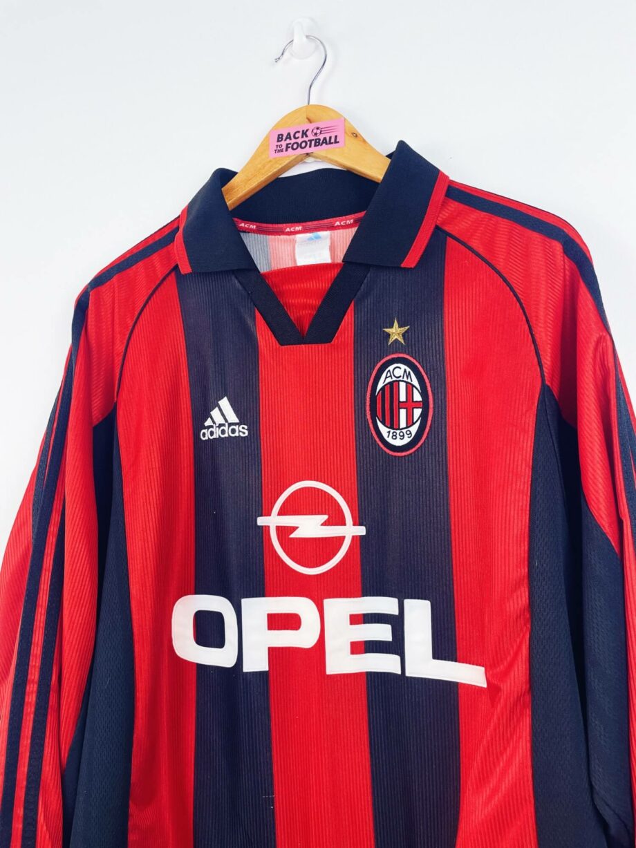 maillot vintage domicile AC Milan 1998/1999 manches longues