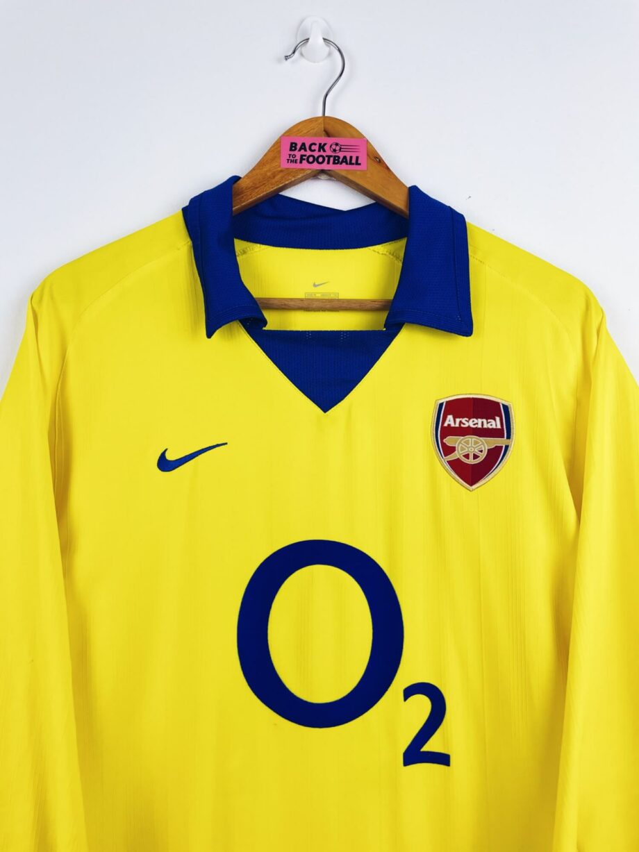 maillot vintage extérieur Arsenal 2003/2004 manches longues floqué Henry #14