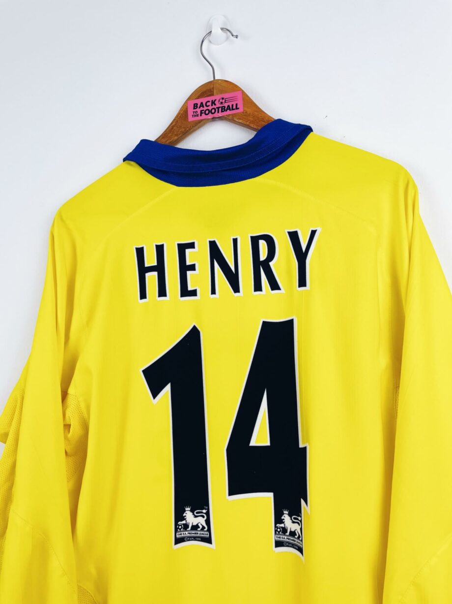 maillot vintage extérieur Arsenal 2003/2004 manches longues floqué Henry #14
