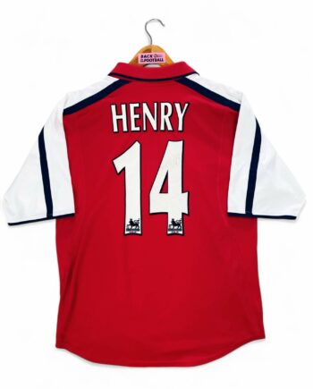 maillot vintage domicile Arsenal 2000/2002 floqué Henry #14