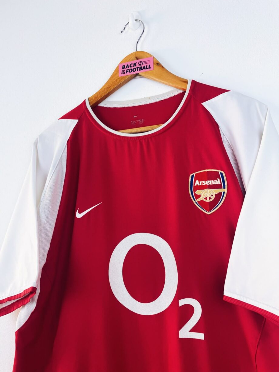 maillot vintage domicile Arsenal 2002/2004 floqué Bergkamp #10
