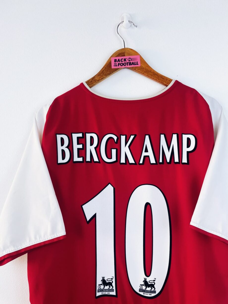 maillot vintage domicile Arsenal 2002/2004 floqué Bergkamp #10