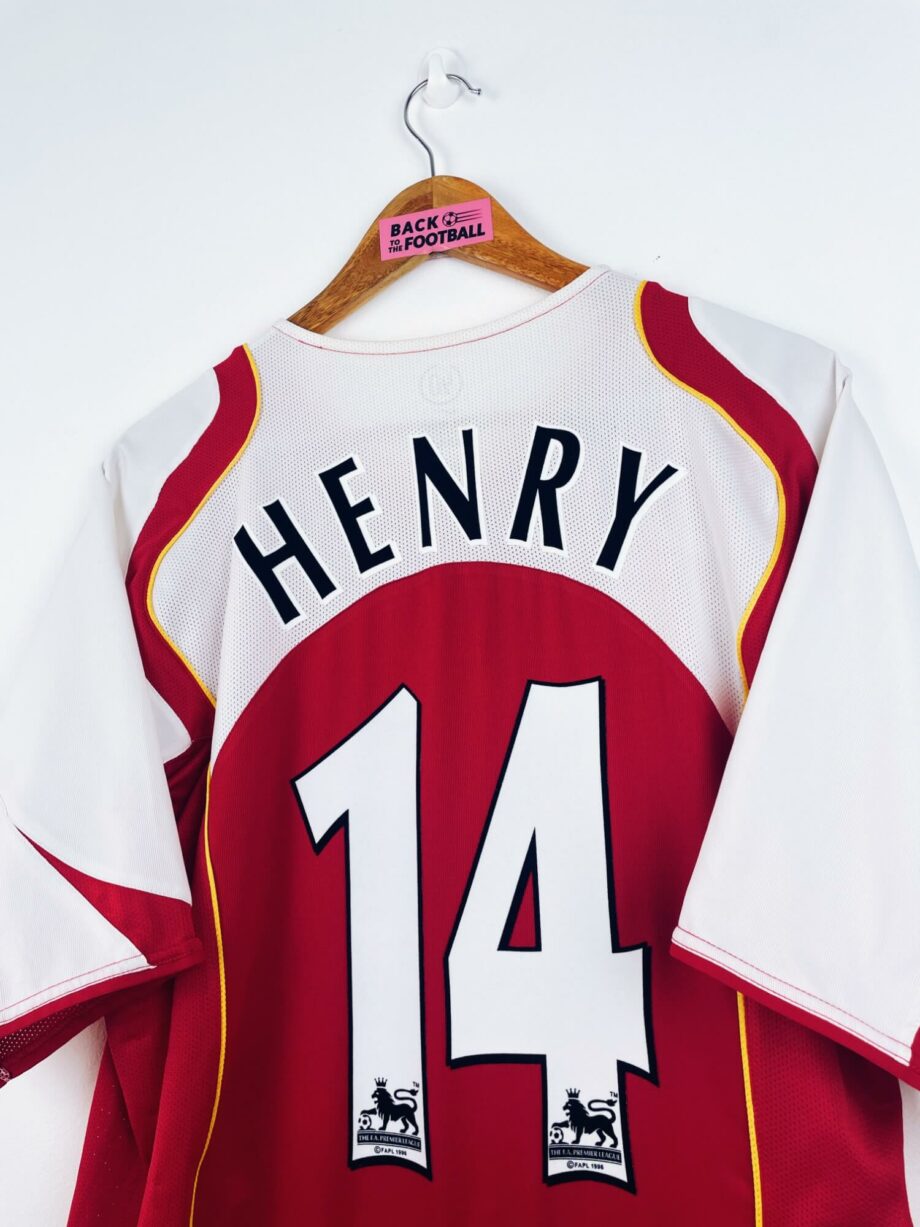 maillot vintage domicile Arsenal 2004/2005 floqué Henry #14