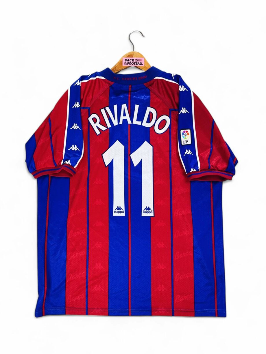 maillot vintage domicile FC Barcelone 1997/1998 floqué Rivaldo #11 issu du stock pro (player issue)