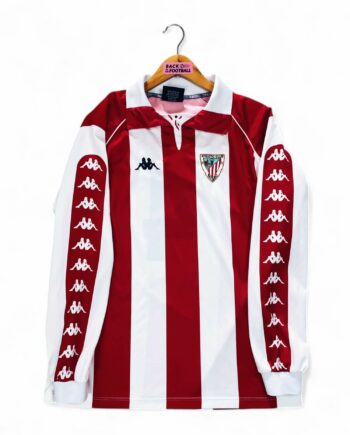 maillot vintage domicile Athletic Bilbao 1998/1999 manches longues issu du stock pro (player issue)