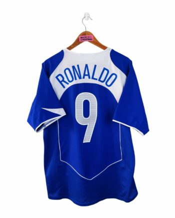 maillot vintage extérieur du Brésil 2004 floqué Ronaldo #9