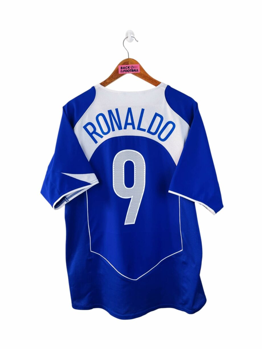 maillot vintage extérieur du Brésil 2004 floqué Ronaldo #9