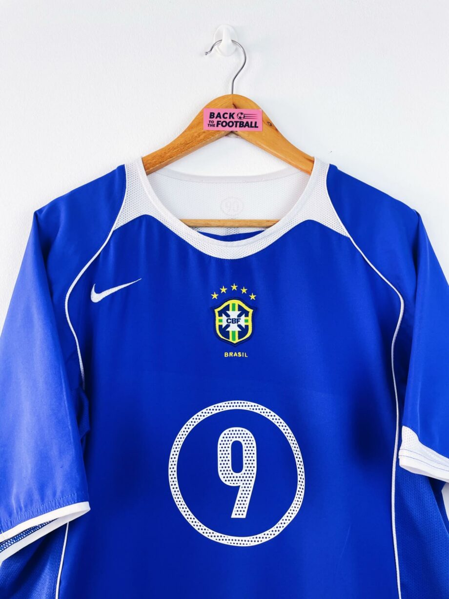 maillot vintage extérieur du Brésil 2004 floqué Ronaldo #9