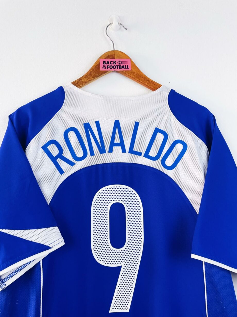 maillot vintage extérieur du Brésil 2004 floqué Ronaldo #9