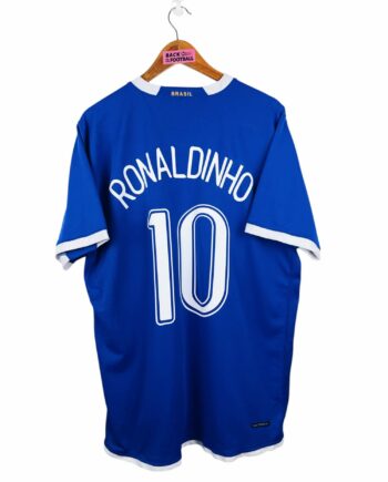 maillot vintage extérieur Brésil 2006 floqué Ronaldinho #10