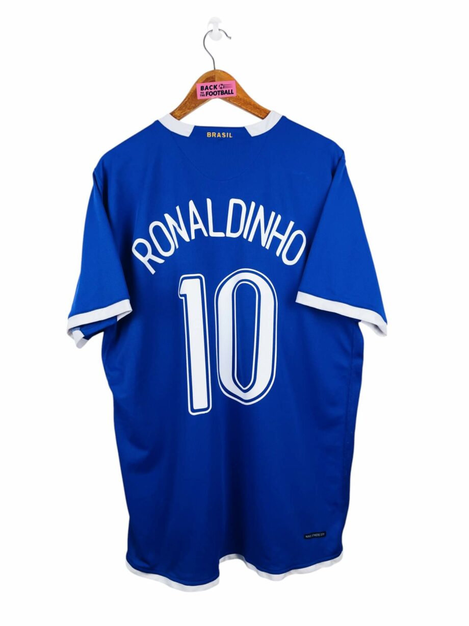 maillot vintage extérieur Brésil 2006 floqué Ronaldinho #10