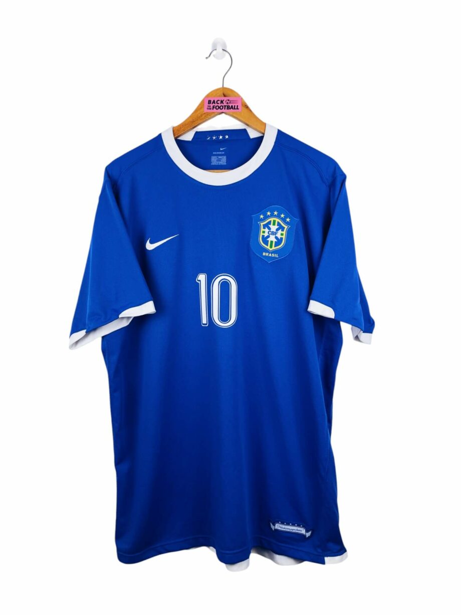 maillot vintage extérieur Brésil 2006 floqué Ronaldinho #10