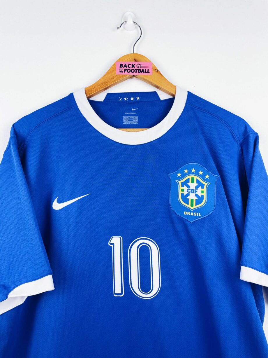 maillot vintage extérieur Brésil 2006 floqué Ronaldinho #10