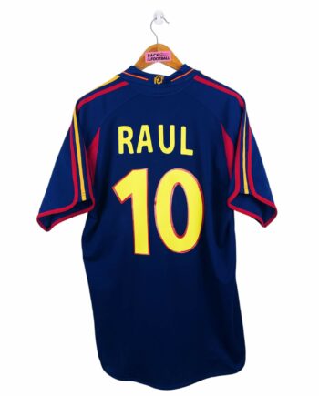 maillot vintage extérieur Espagne 2000 floqué Raul #10