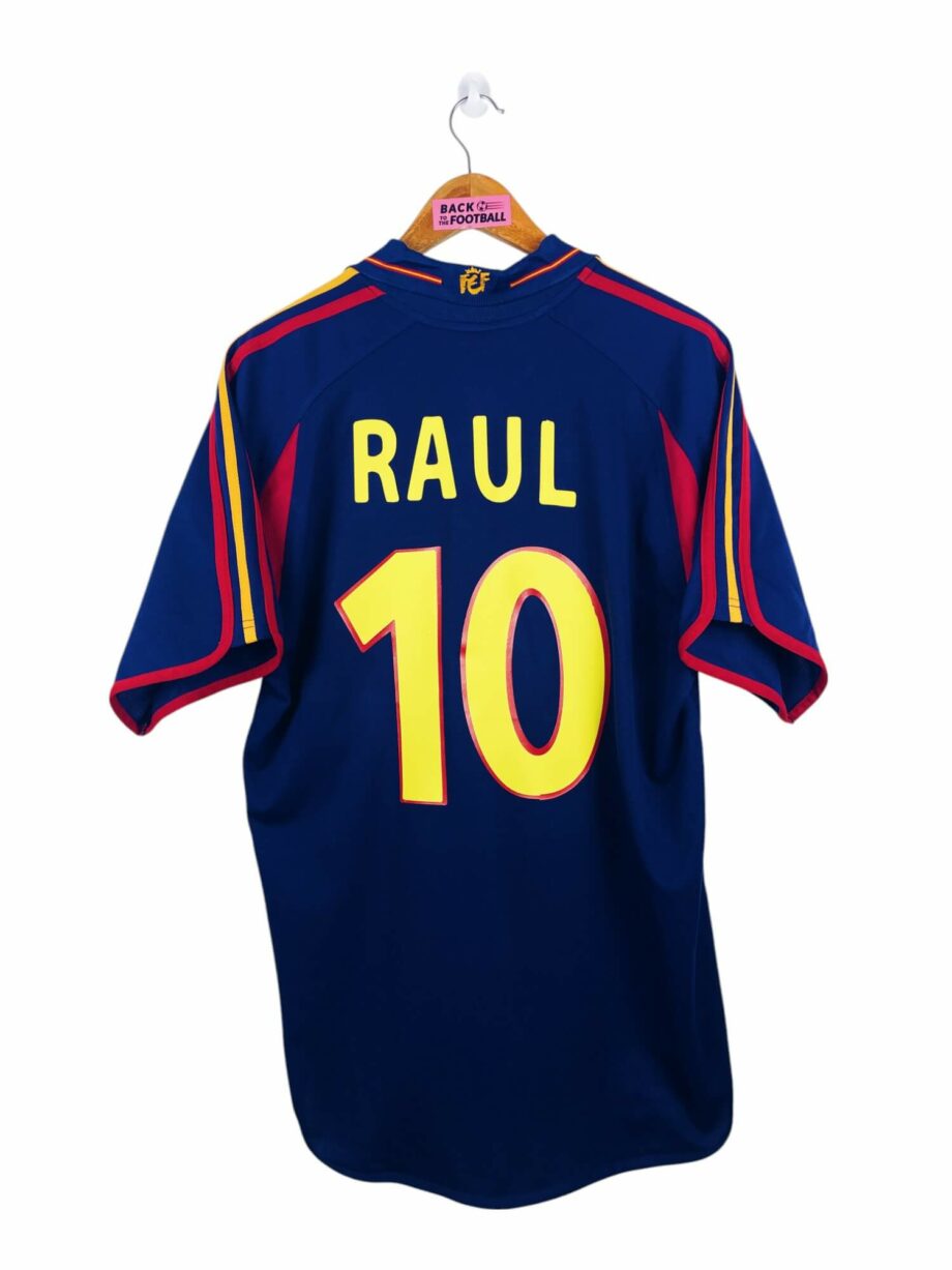 maillot vintage extérieur Espagne 2000 floqué Raul #10