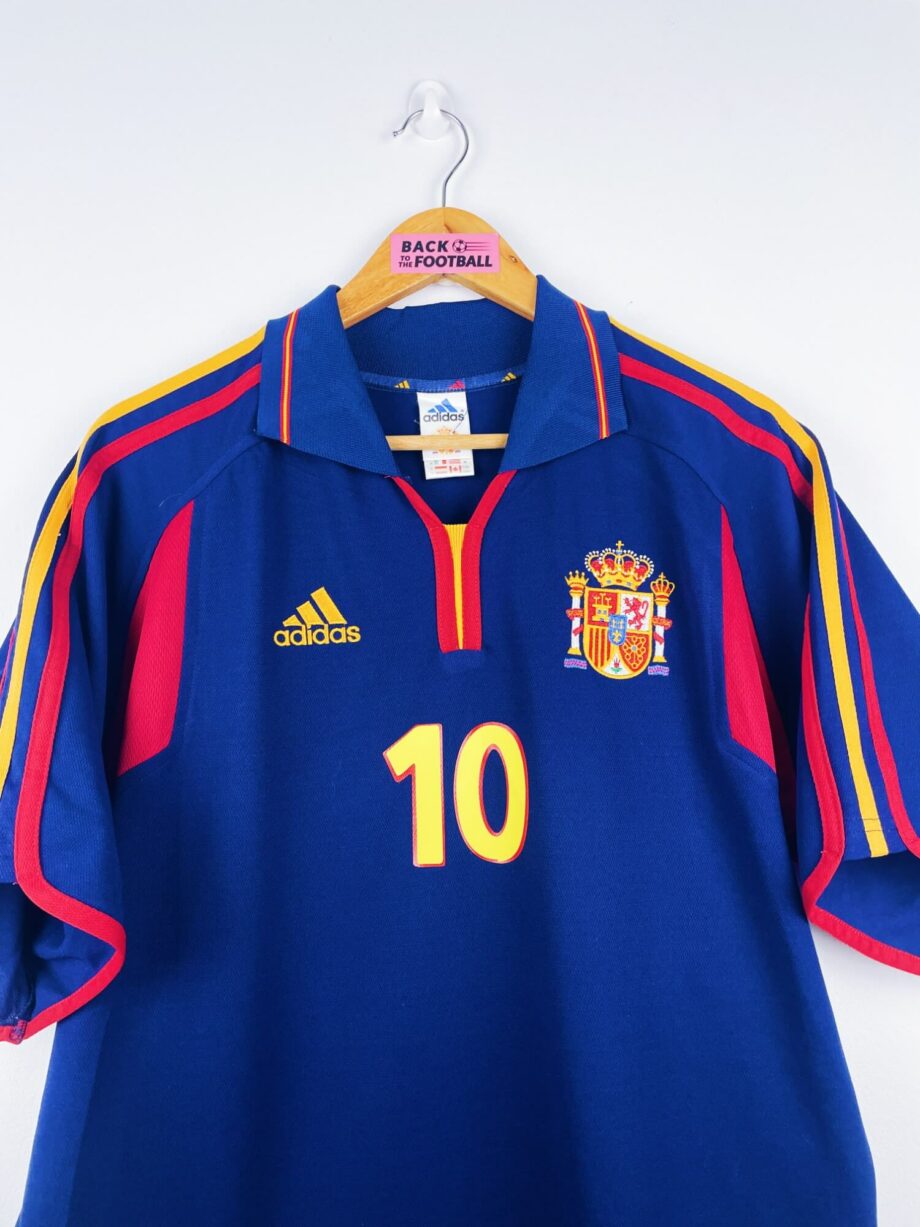 maillot vintage extérieur Espagne 2000 floqué Raul #10