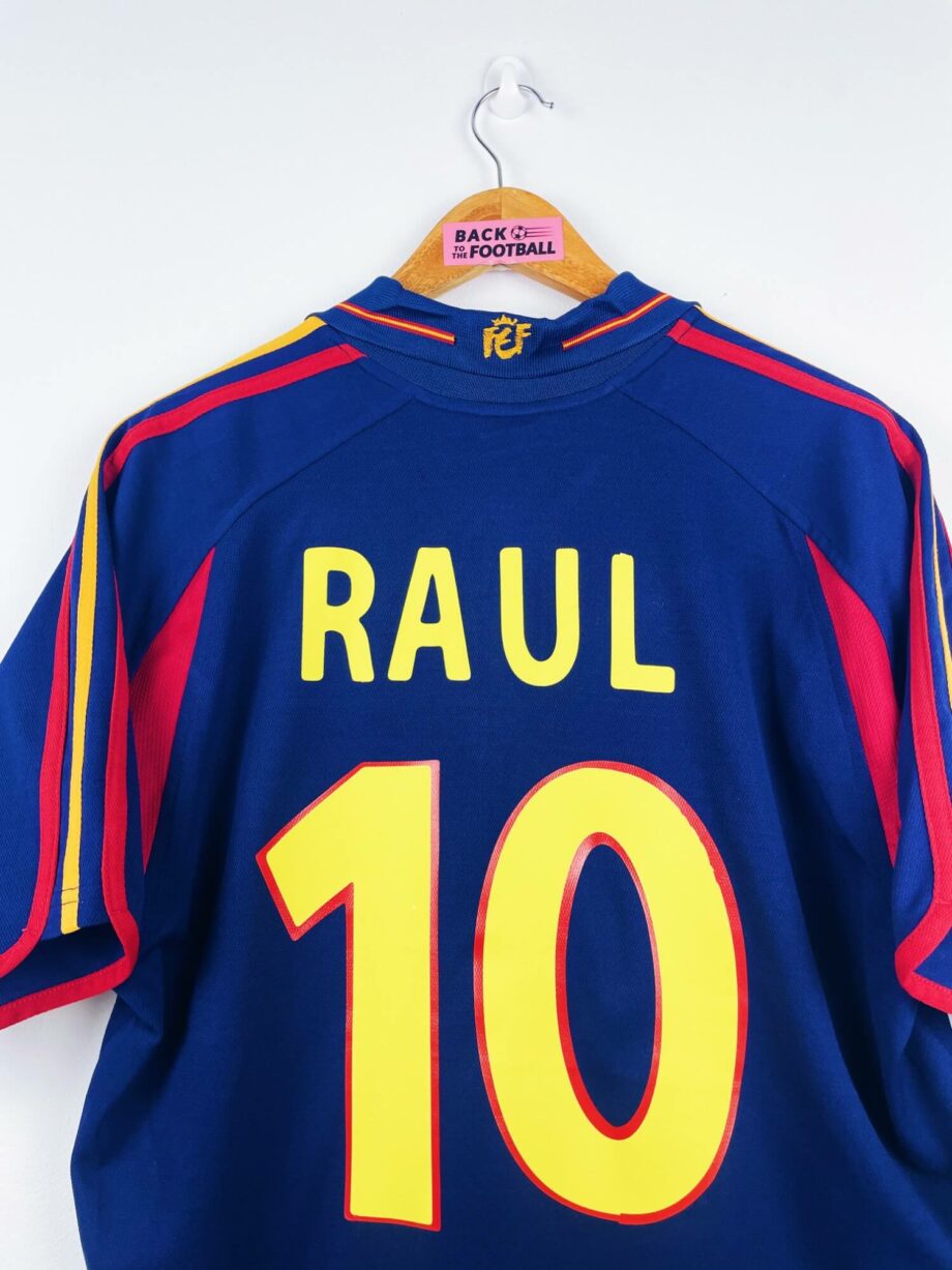 maillot vintage extérieur Espagne 2000 floqué Raul #10