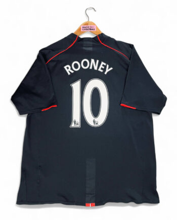 maillot vintage extérieur Manchester United 2007/2008 floqué Rooney #10