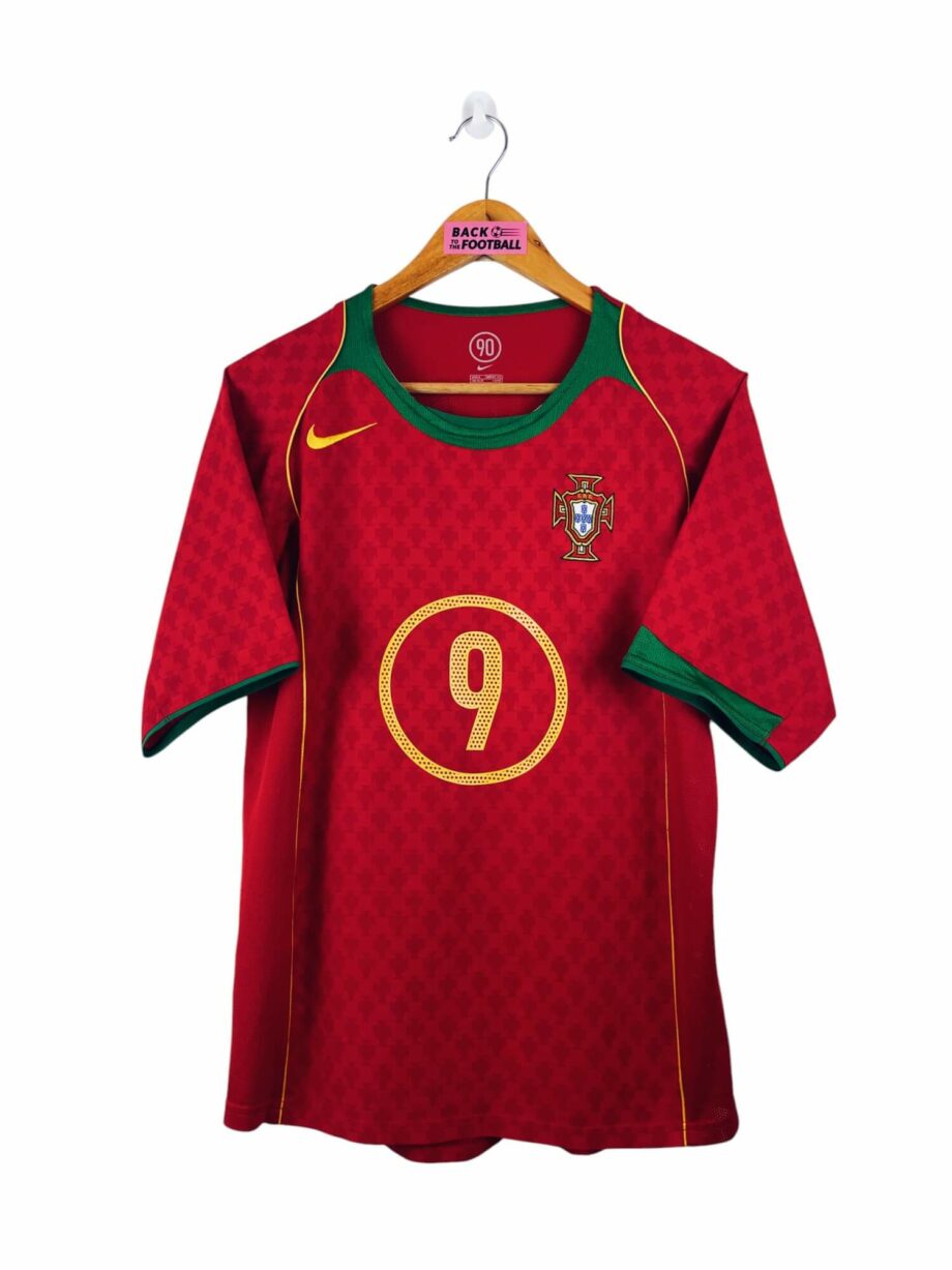 maillot vintage domicile Portugal 2004 floqué Pauleta #9