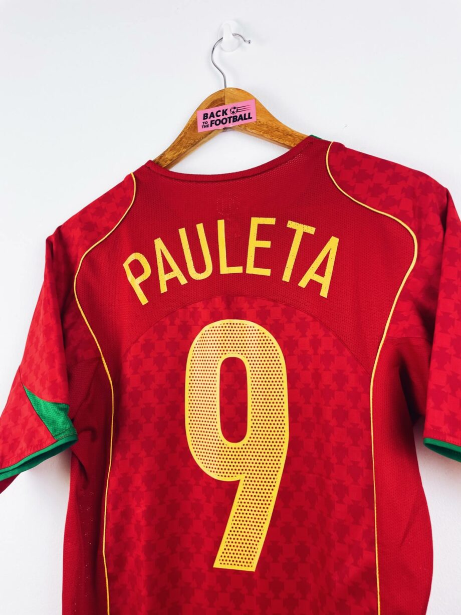 maillot vintage domicile Portugal 2004 floqué Pauleta #9
