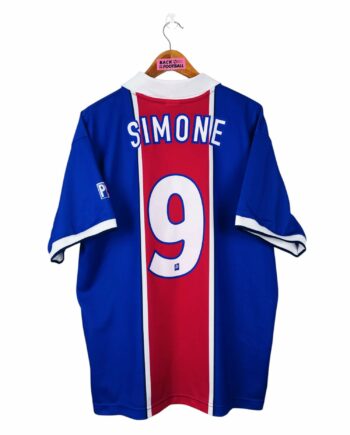 maillot vintage domicile PSG 1997/1998 floqué Simone #9