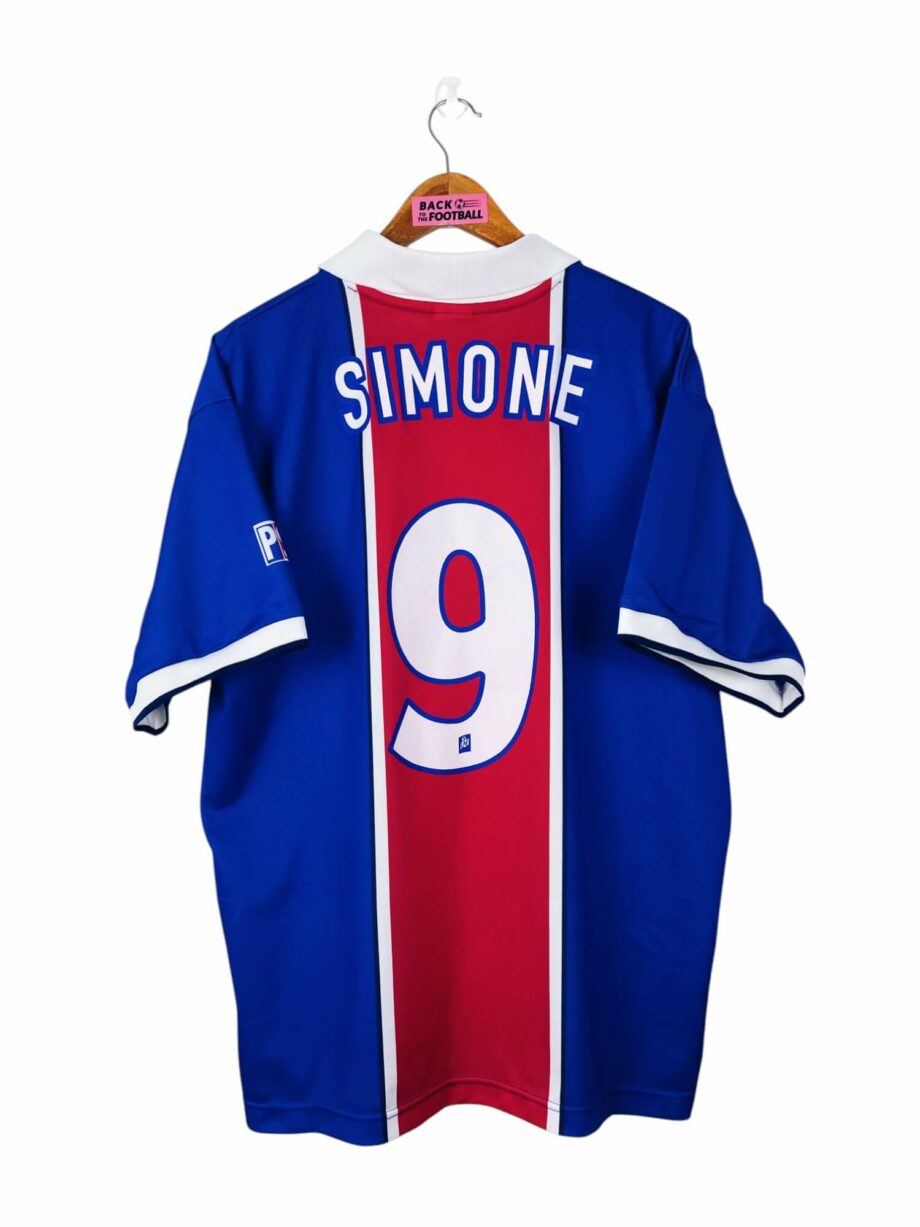 maillot vintage domicile PSG 1997/1998 floqué Simone #9