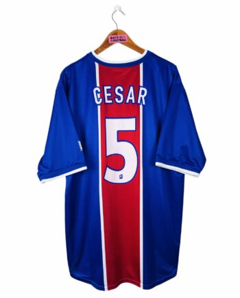 maillot vintage domicile PSG 1999/2000 floqué Cesar #5