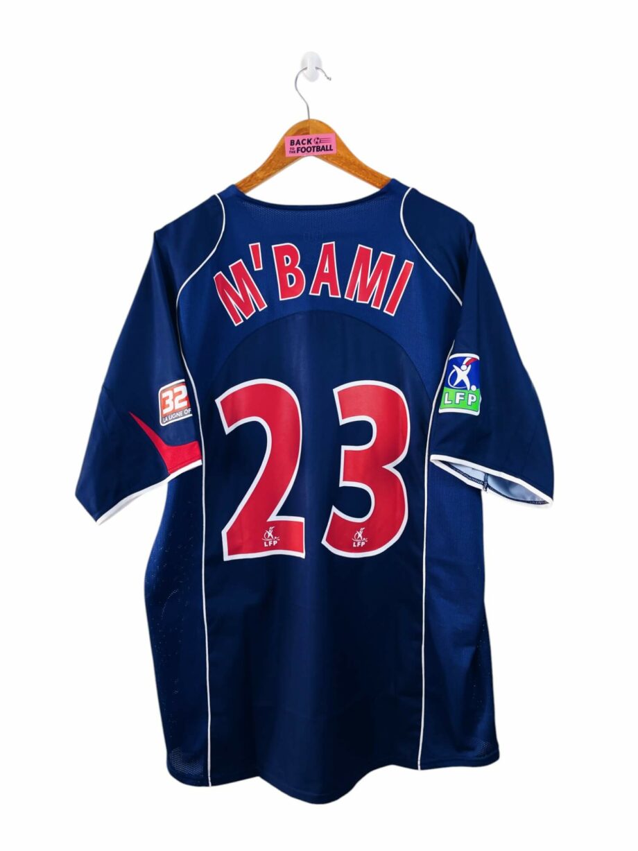 maillot vintage domicile PSG 2004/2005 floqué M'Bami #23